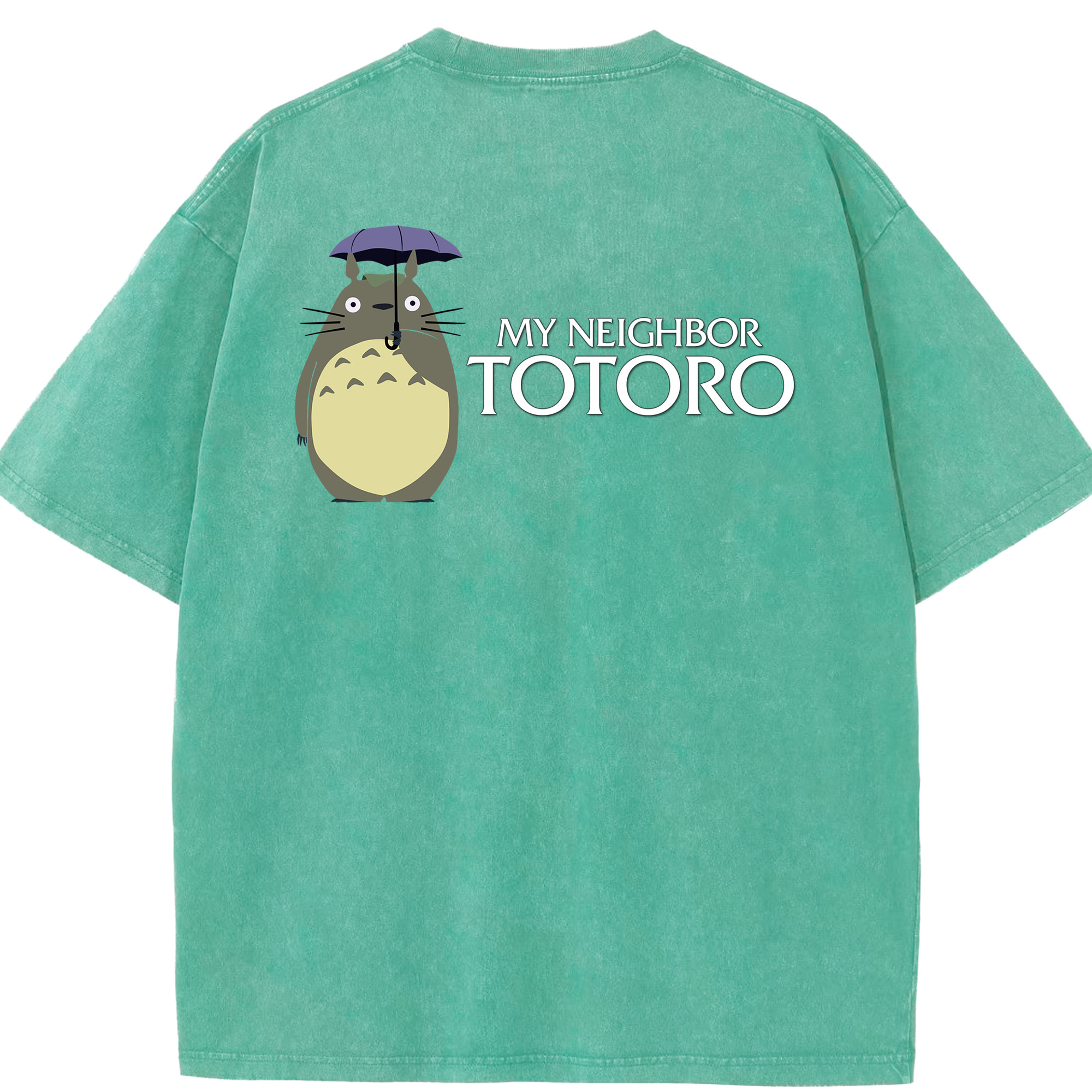 （画像用） となりのトトロ 草壁メイ 草壁サツキ My Neighbor Totoro Satsuki Kusakabe Mei Kusakabe 綿100% ヴィンテージ風 半袖Tシャツ（背面プリント）